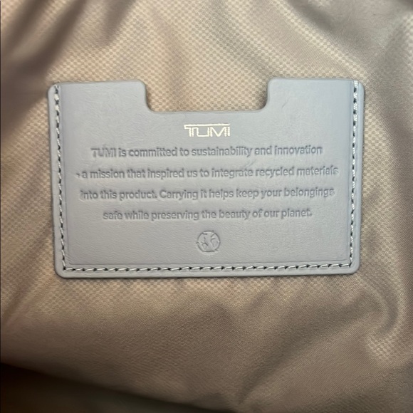 Tumi Blue Tote Bag with Braided Handles - Picture 5 of 5